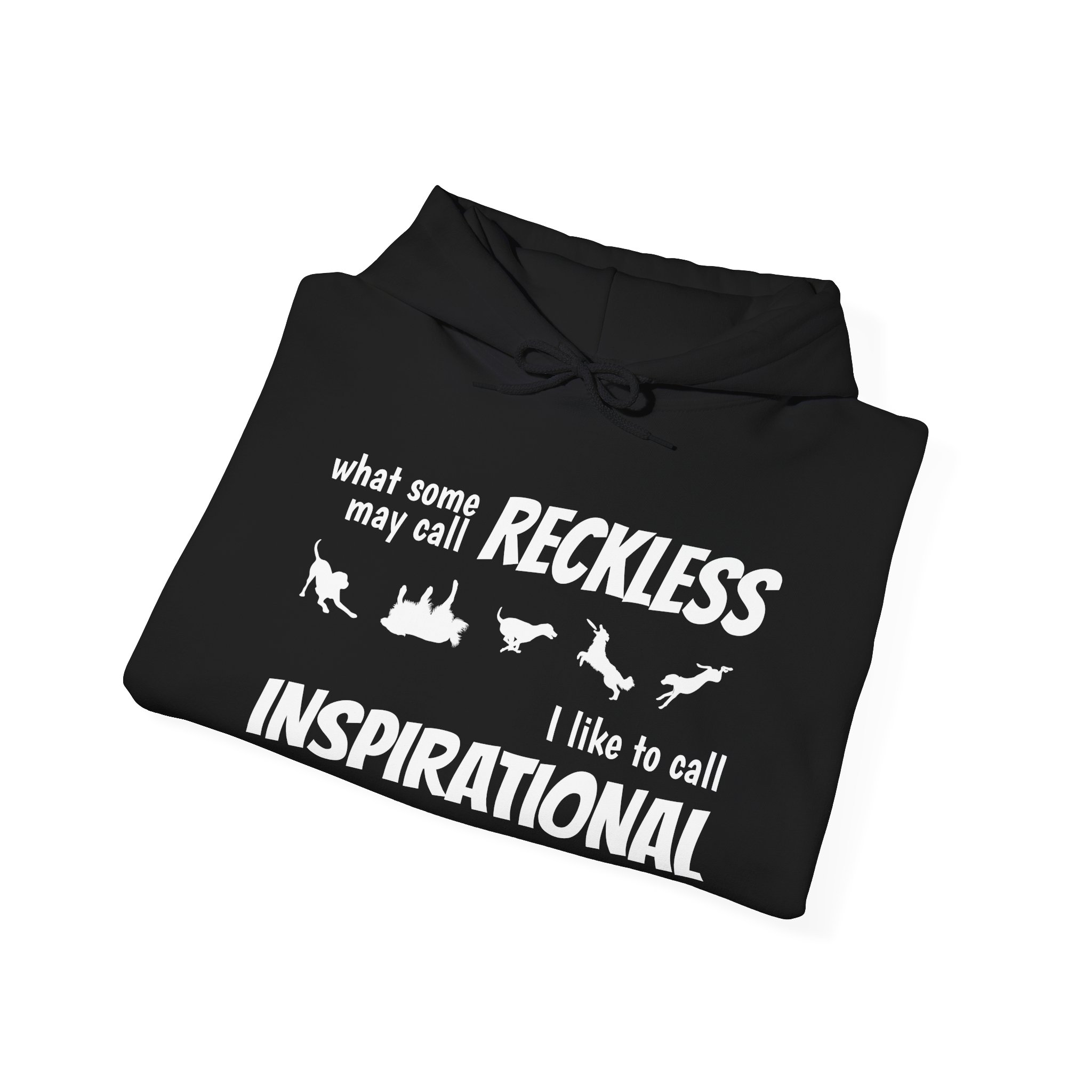 "What Some People Call Reckless, I Like to Call Inspiration" Cozy Unisex Heavy Blend™ Hooded Sweatshirt - Perfect for Chill Days & Casual Outings - Image 4