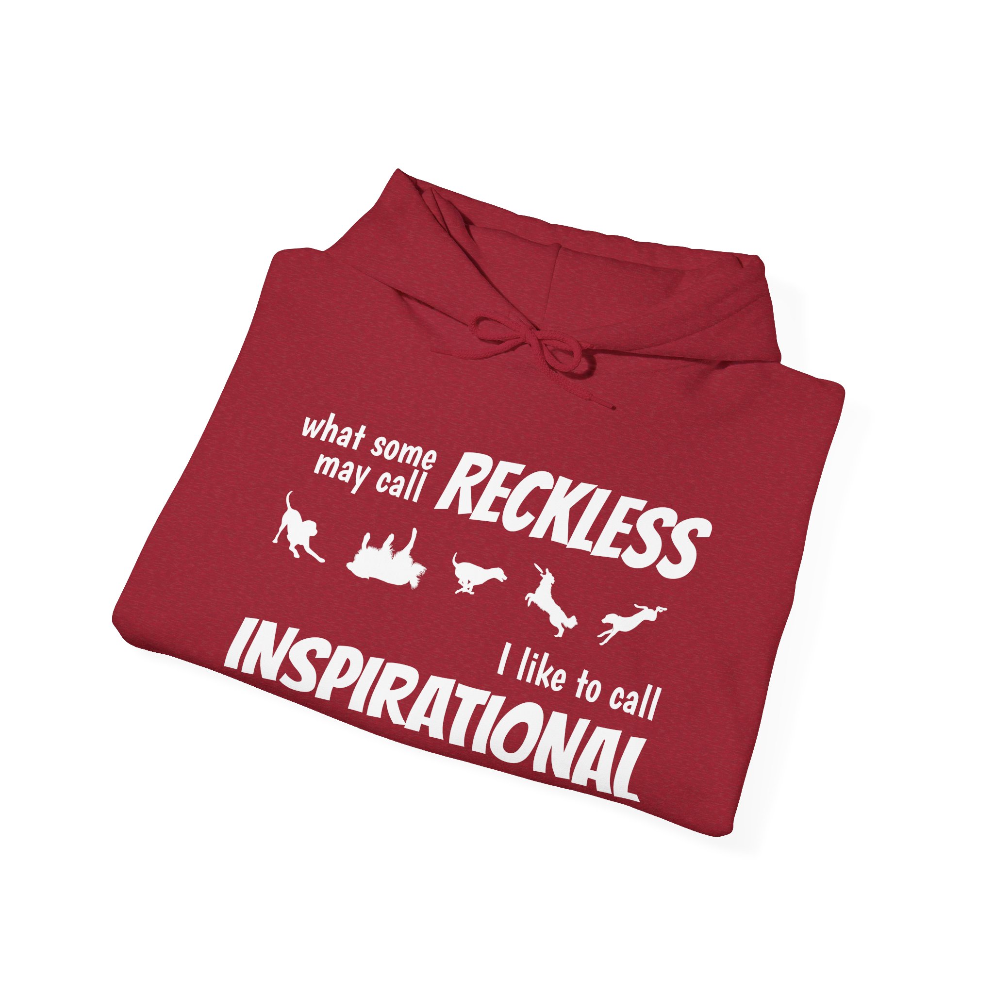 "What Some People Call Reckless, I Like to Call Inspiration" Cozy Unisex Heavy Blend™ Hooded Sweatshirt - Perfect for Chill Days & Casual Outings - Image 48