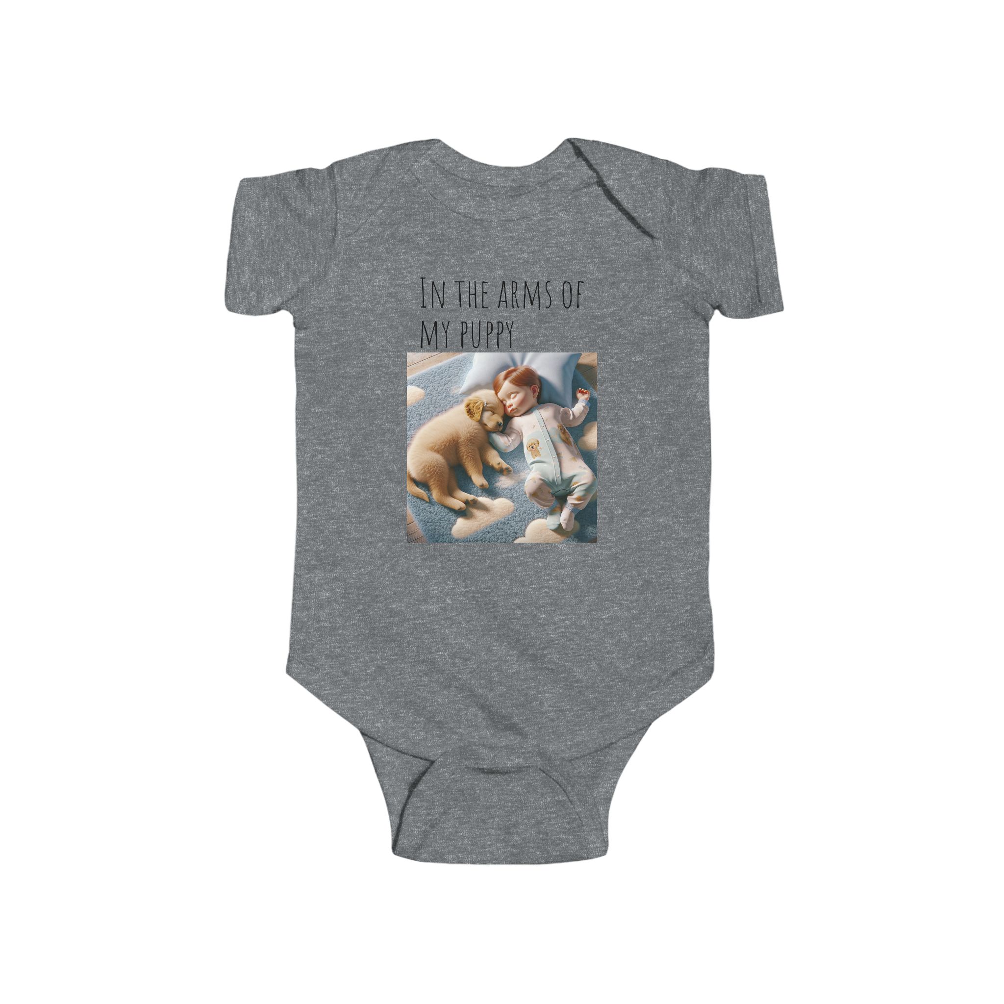 Infant Fine Jersey Bodysuit | "In the Arms of a Puppy" Infant Onesie – Cuteness Wrapped in Comfort! - Image 43