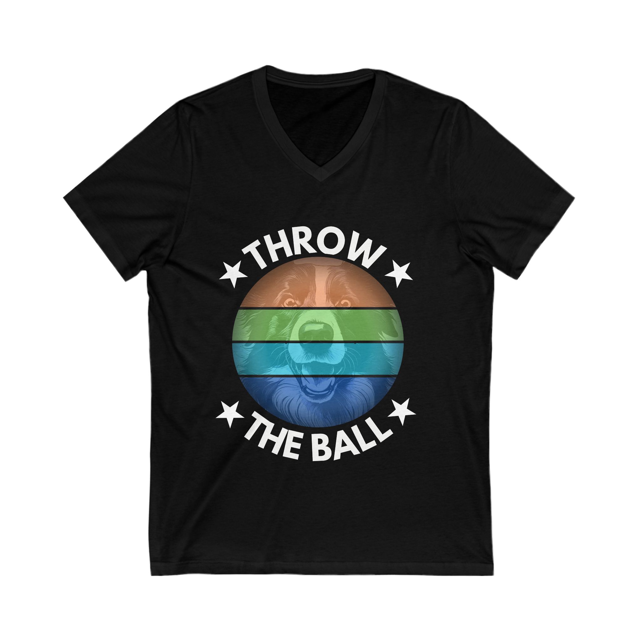 Throw The Ball Unisex Jersey Short Sleeve V-Neck Tee