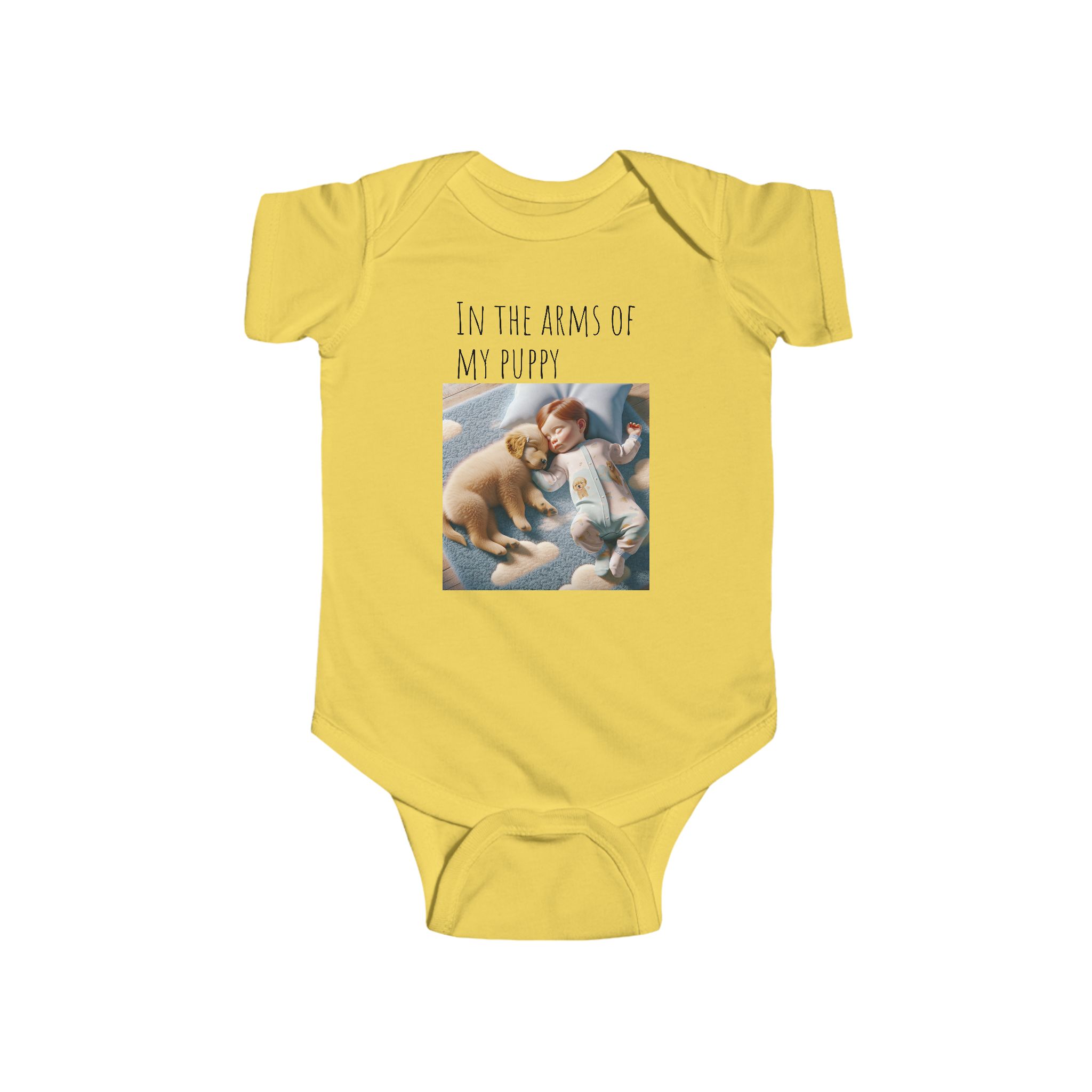 Infant Fine Jersey Bodysuit | "In the Arms of a Puppy" Infant Onesie – Cuteness Wrapped in Comfort! - Image 19
