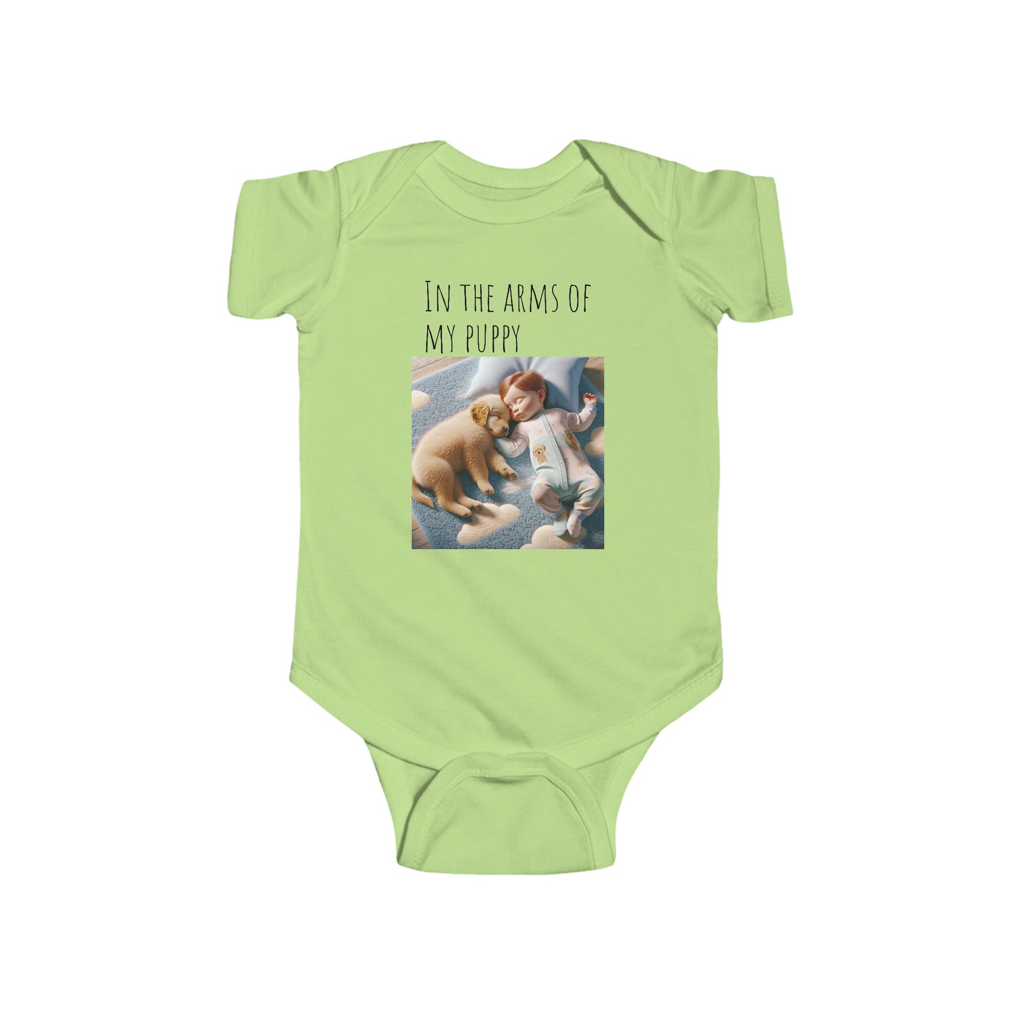 Infant Fine Jersey Bodysuit | "In the Arms of a Puppy" Infant Onesie – Cuteness Wrapped in Comfort! - Image 25