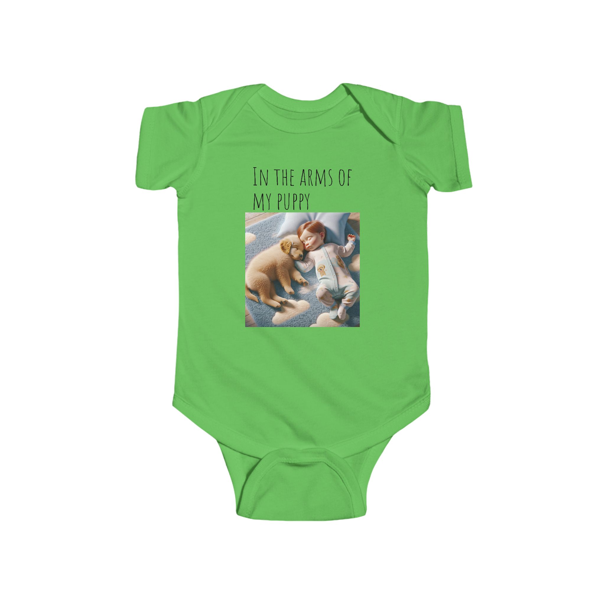 Infant Fine Jersey Bodysuit | "In the Arms of a Puppy" Infant Onesie – Cuteness Wrapped in Comfort! - Image 28