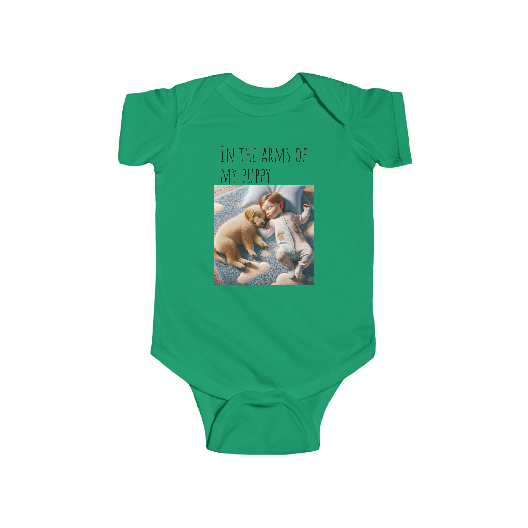Infant Fine Jersey Bodysuit | "In the Arms of a Puppy" Infant Onesie – Cuteness Wrapped in Comfort! - Image 31