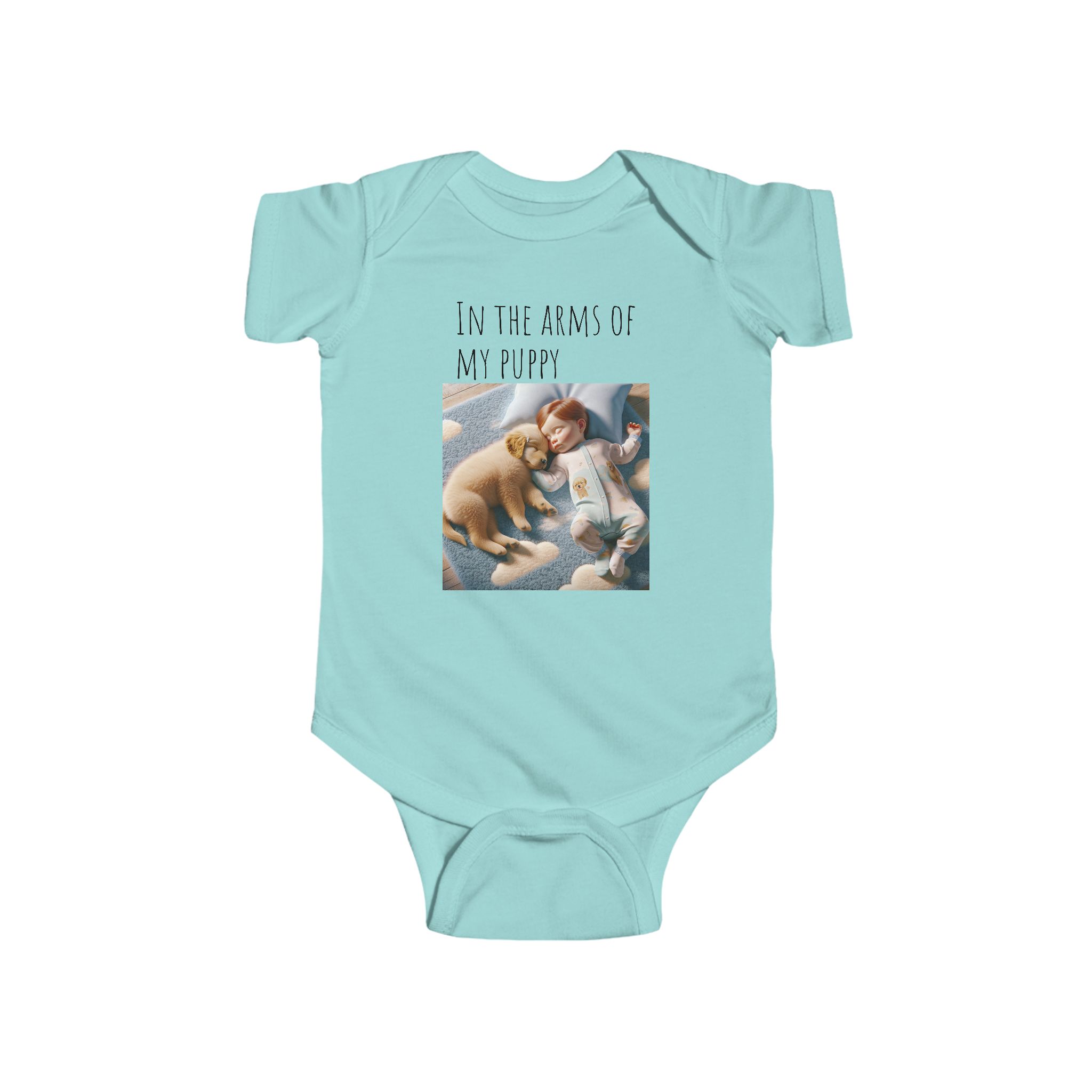Infant Fine Jersey Bodysuit | "In the Arms of a Puppy" Infant Onesie – Cuteness Wrapped in Comfort! - Image 34