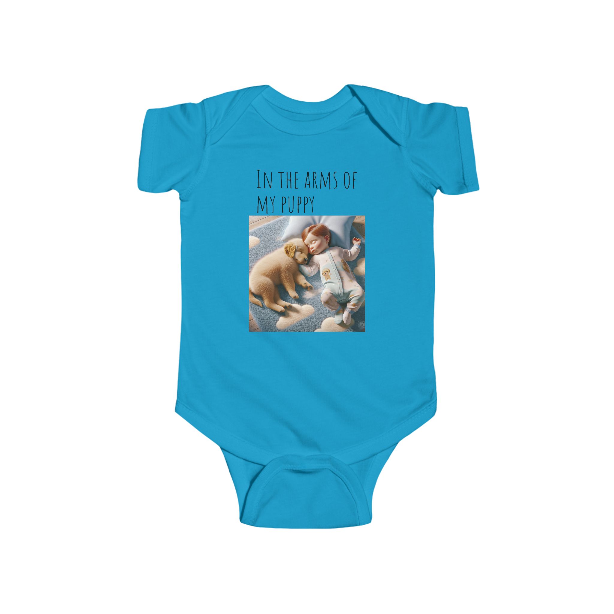 Infant Fine Jersey Bodysuit | "In the Arms of a Puppy" Infant Onesie – Cuteness Wrapped in Comfort! - Image 46