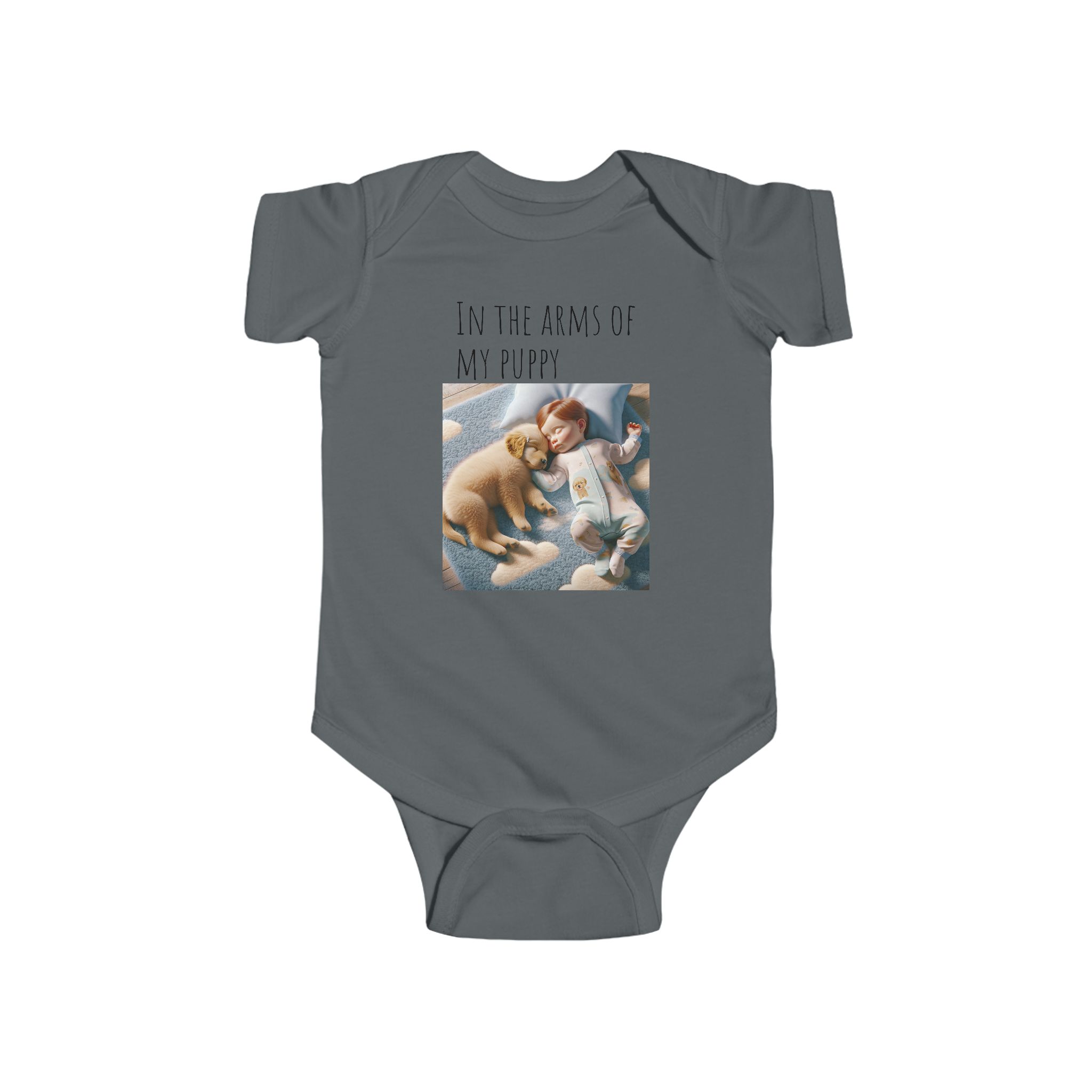 Infant Fine Jersey Bodysuit | "In the Arms of a Puppy" Infant Onesie – Cuteness Wrapped in Comfort! - Image 49