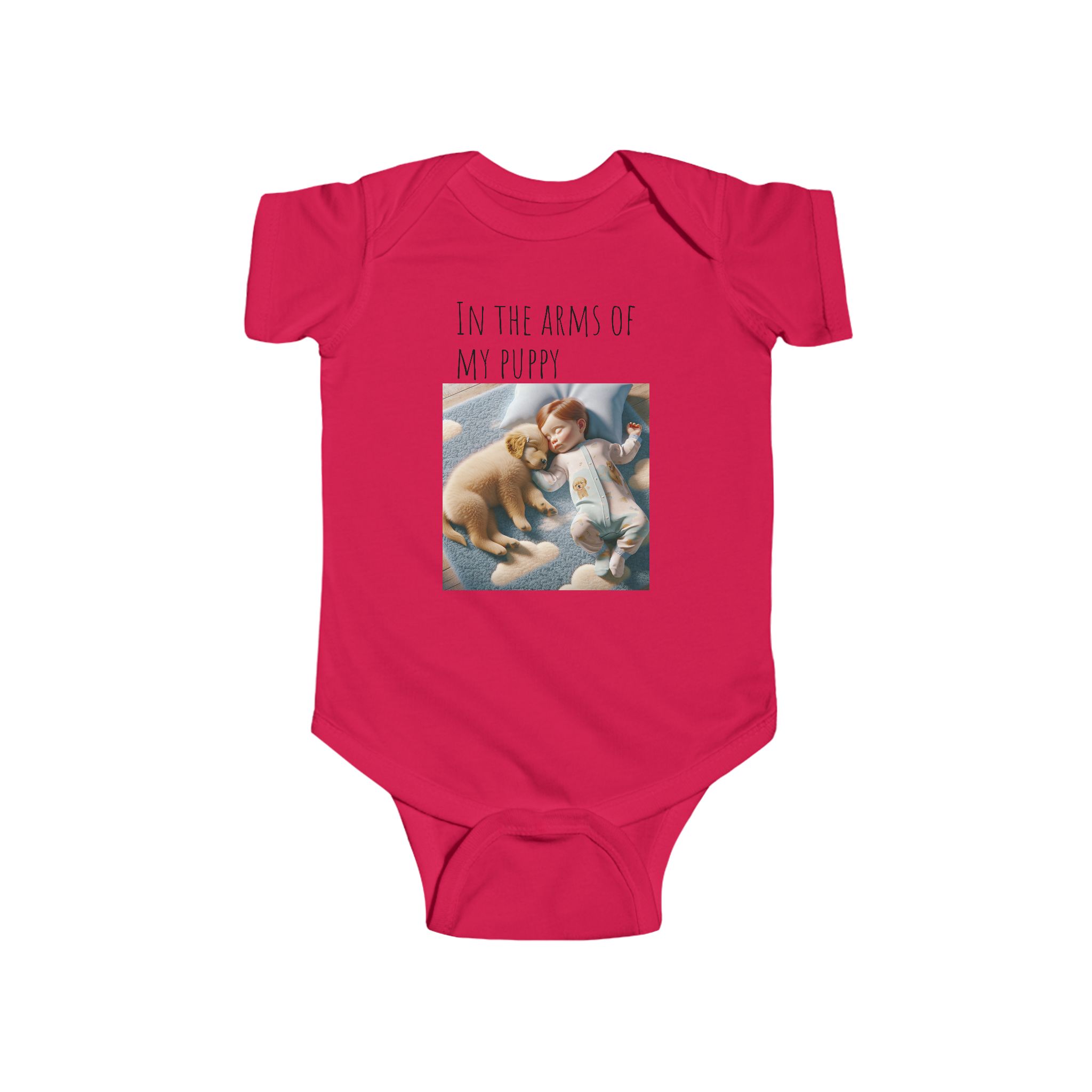 Infant Fine Jersey Bodysuit | "In the Arms of a Puppy" Infant Onesie – Cuteness Wrapped in Comfort! - Image 52
