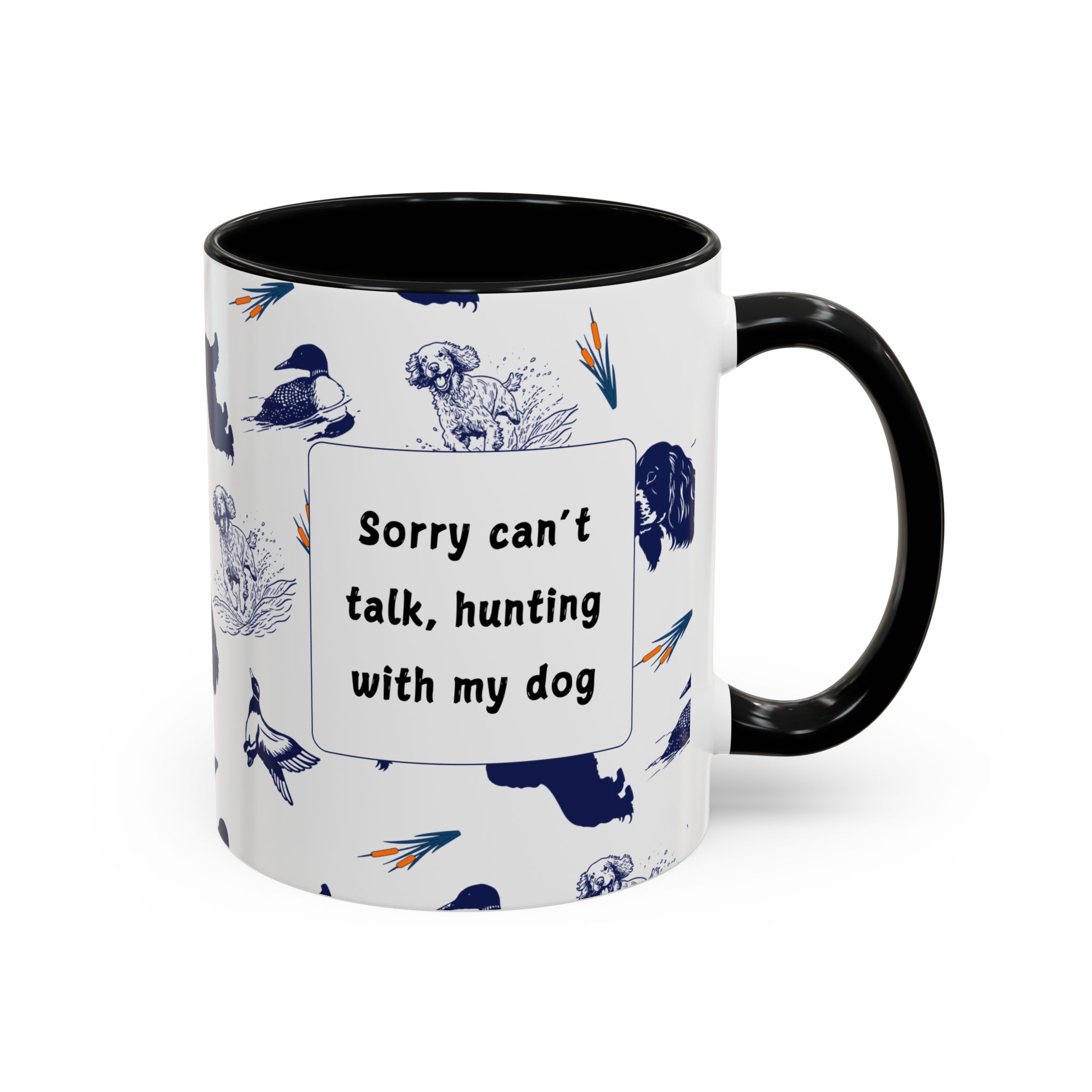 Sorry Can't Talk Coffee Mug | Funny Dog Lover Coffee Mug (11, 15oz)