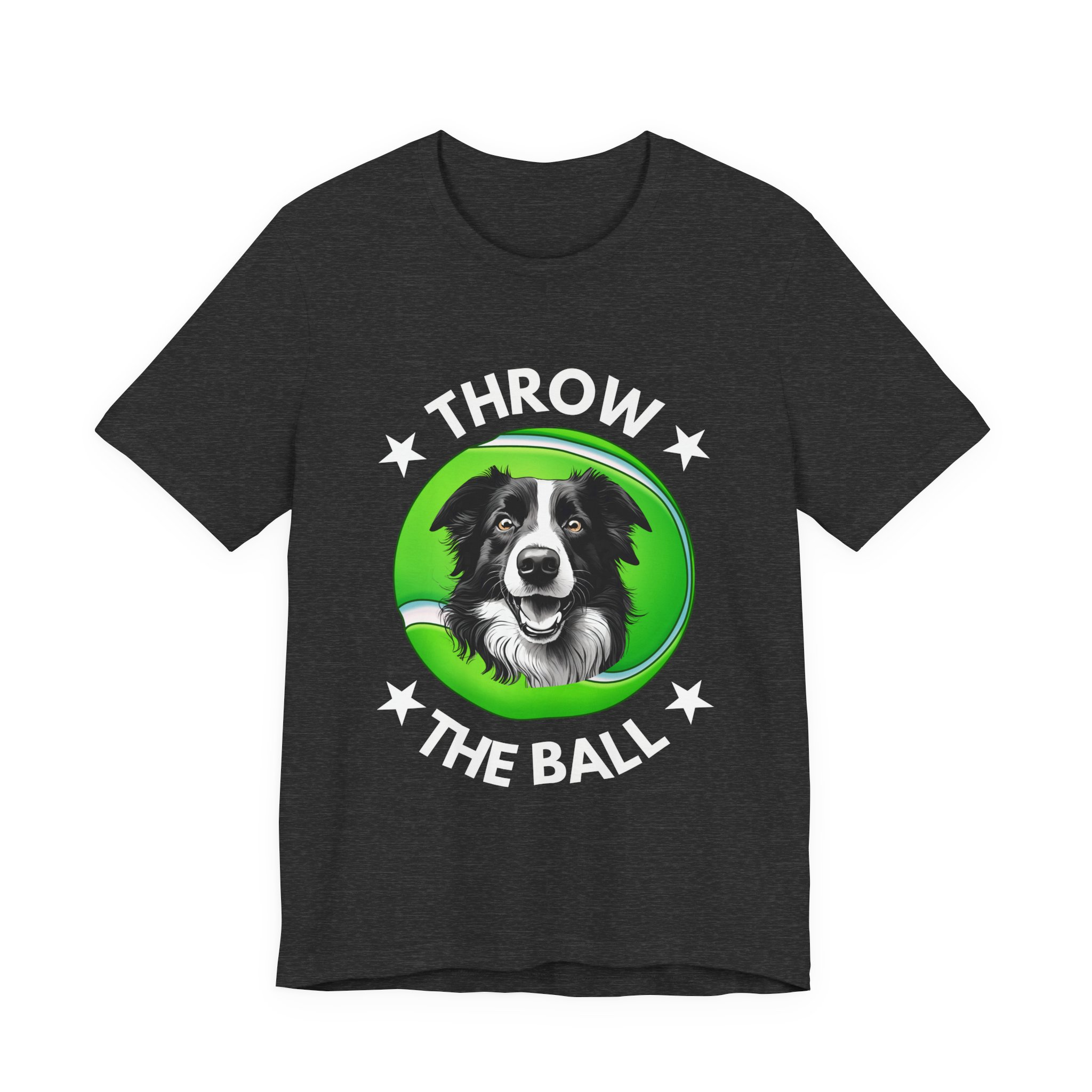 Border Collie Throw the Ball Dog Lover T-shirt | Unisex Jersey Short Sleeve Tee - Image 7