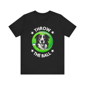 Border Collie Throw the Ball Dog Lover T-shirt | Unisex Jersey Short Sleeve Tee