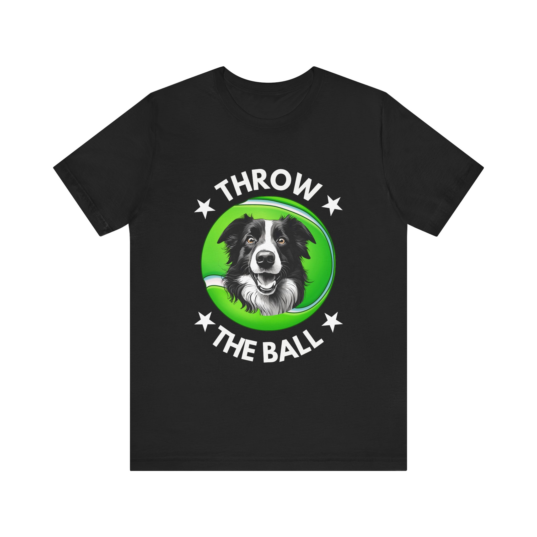 Border Collie Throw the Ball Dog Lover T-shirt | Unisex Jersey Short Sleeve Tee