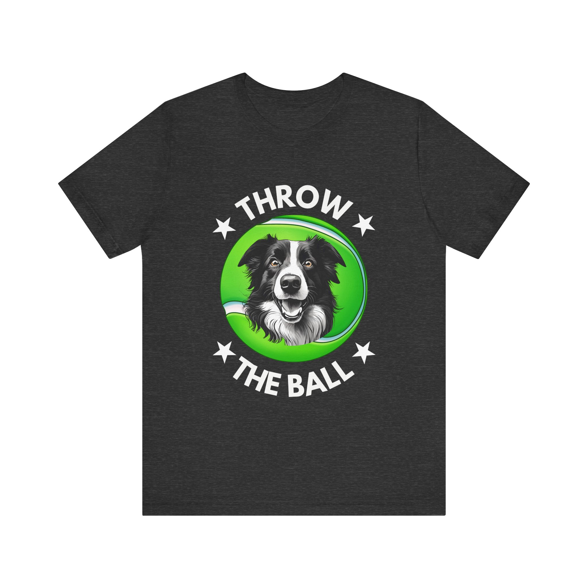 Border Collie Throw the Ball Dog Lover T-shirt | Unisex Jersey Short Sleeve Tee - Image 5
